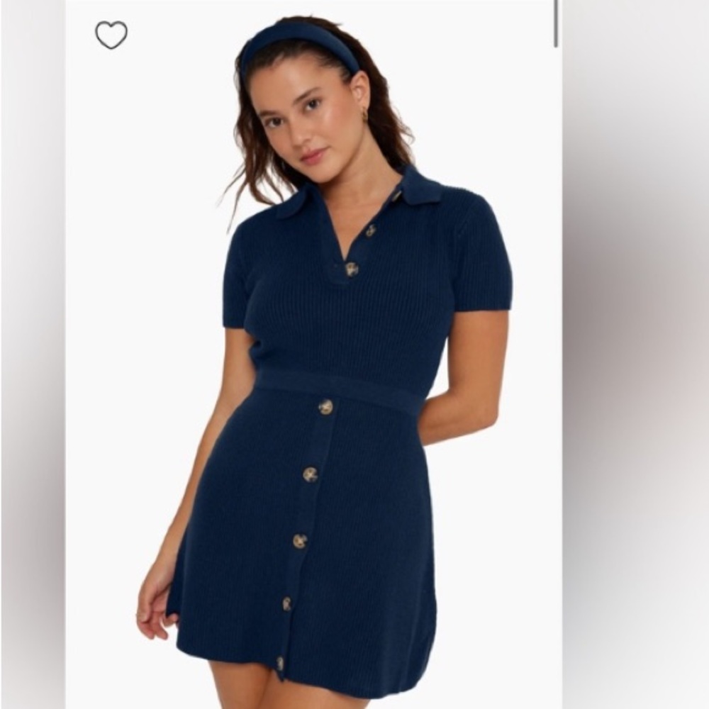 Set Active ribbed polo dress